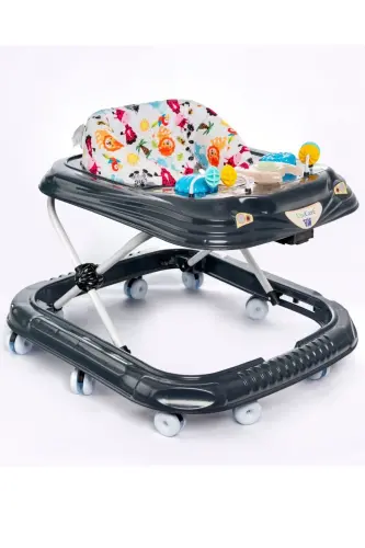 Toy Musical and Lighted 3-Level Spider Baby Walker-BLACK 