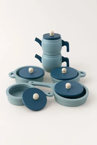 Toy Pot Pan Kettle Kitchen Set (GREEN) - 1