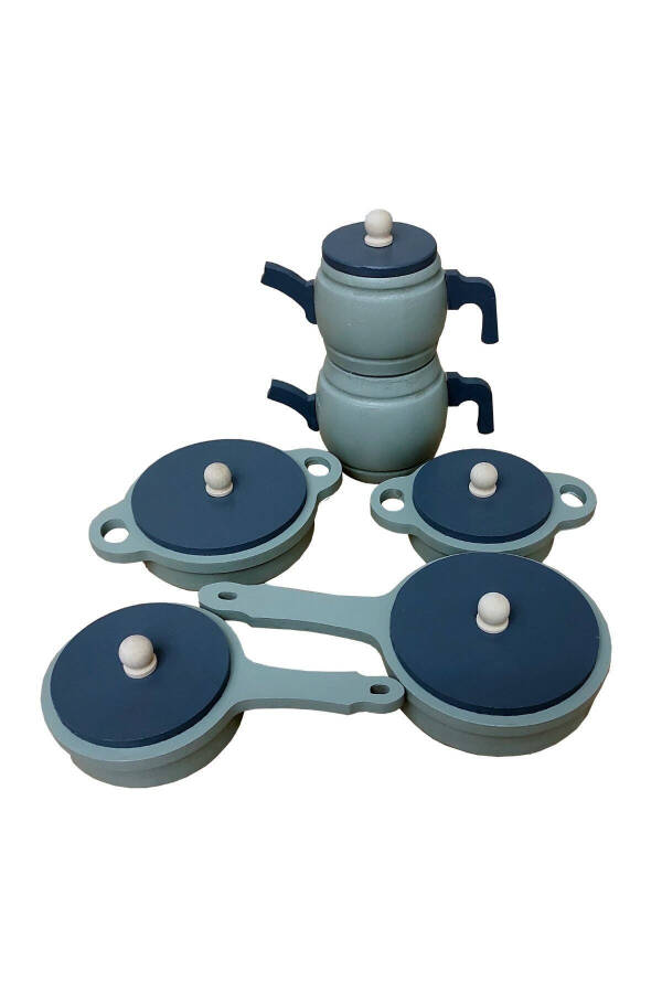 Toy Pot Pan Kettle Kitchen Set (GREEN) - 1