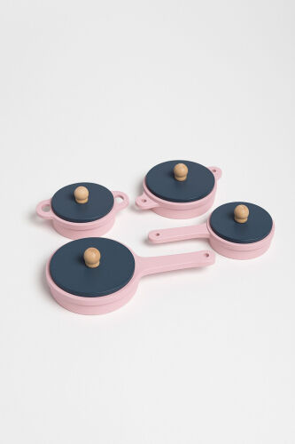 Toy Pot Pan Kettle Kitchen Set (PINK) - 3
