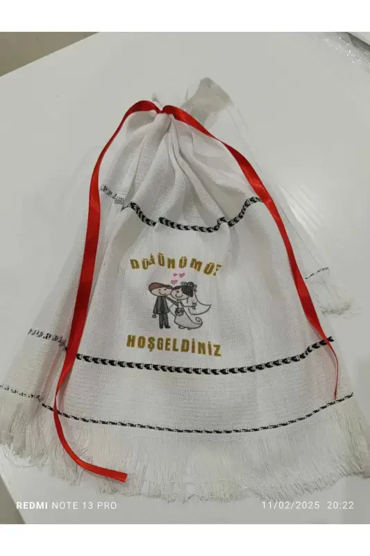 To'y sochiq Avtomobil sochiq Konvoy sochiq 12 dona, to'yimizga xush kelibsiz. okuluk.yörük To'y Dəsmal-beyaz - 8