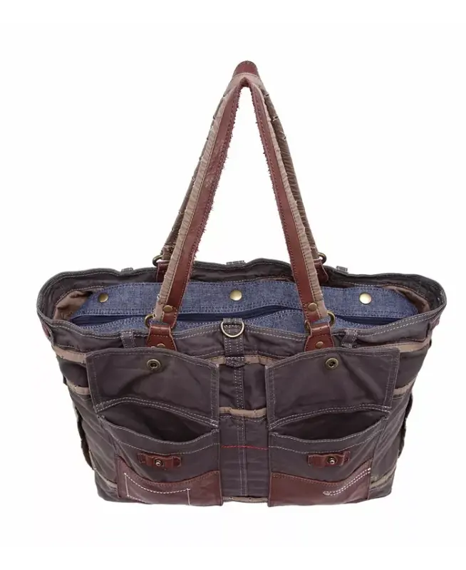 Lake Toya Canvas Tote Bag - Gray - 5