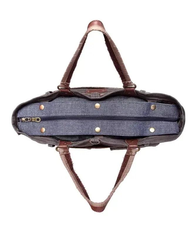 Lake Toya Canvas Tote Bag - Gray - 6