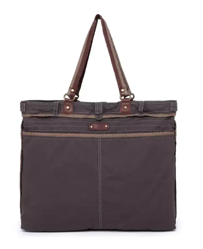 Lake Toya Canvas Tote Bag - Gray - 7