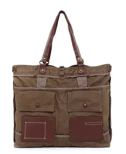 Lake Toya Canvas Tote Bag - Olive 
