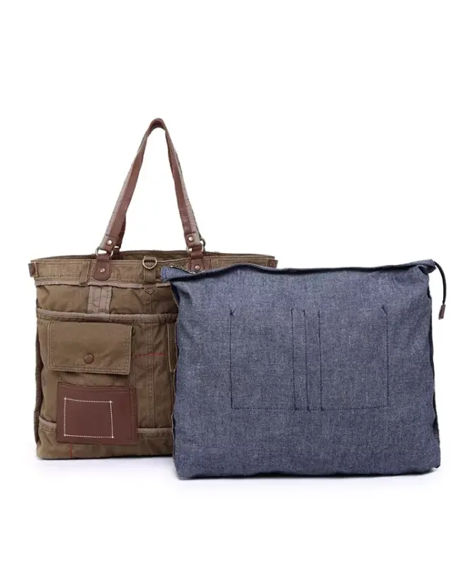 Lake Toya Canvas Tote Bag - Olive - 2