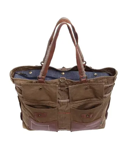 Lake Toya Canvas Tote Bag - Olive - 5