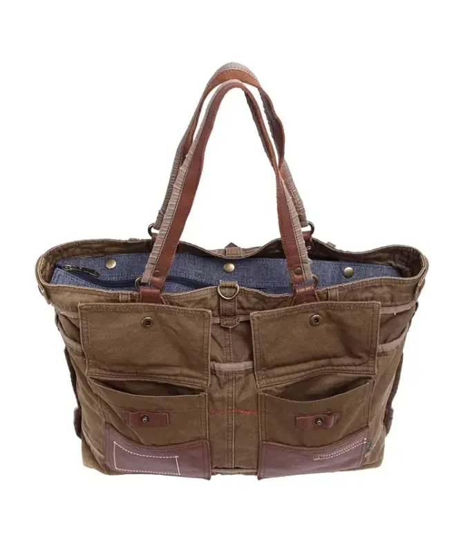 Lake Toya Canvas Tote Bag - Olive - 5