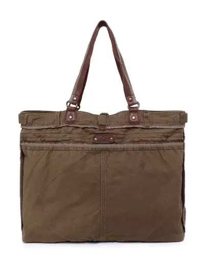 Lake Toya Canvas Tote Bag - Olive - 7
