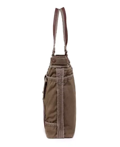 Lake Toya Canvas Tote Bag - Olive - 8