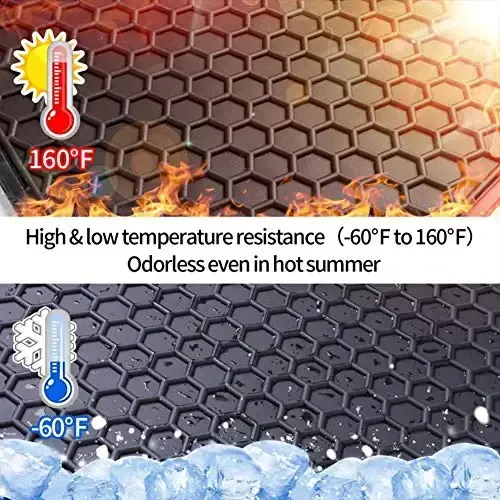 Car Rubber Floor Mat for Toyota Camry 7th 2012-2013-2014-2015-2016-2017 Custom Fit Full Black Rubber Car Floor Liners Set All Weather Protection Heavy Duty Odorless - 5