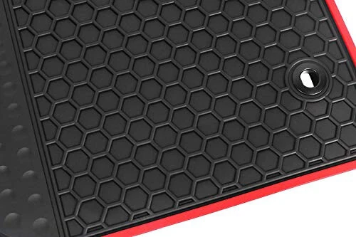 Car Floor Mats Custom Fit for Toyota Camry 8th 2018 2019 2020 2021 2022 2023 2024 Rubber Black Red Car Floor Liners Set All Weather Season Protection Heavy Duty Odorless - SAN AUTO (1)