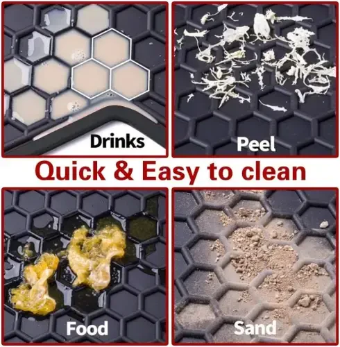 Car Floor Mats Custom Fit for Toyota Camry 9th 2025 Black Red Rubber Car Floor Liners Set All Weather Season Protection Heavy Duty Odorless - 6