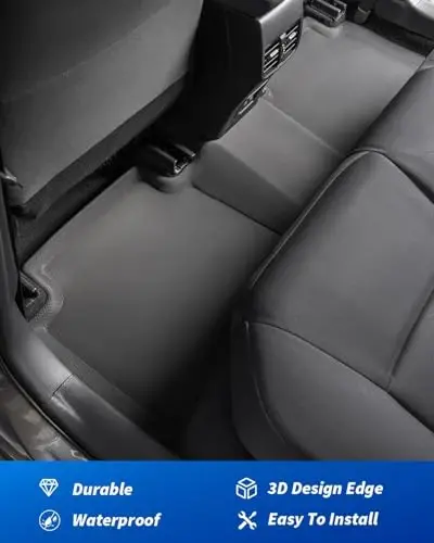 Car Floor Mats for Toyota Corolla: 2020-2025 2026 Trunk Liner, All-Weather Rubber Accessories Custom Fit Carpet for Corolla 2026 2025 2024 2023-2020 Gas Hybrid Models, Front Rear Row Cargo Black Mats - 4