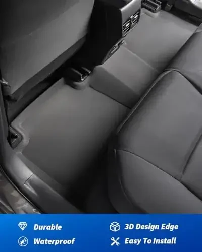 Car Floor Mats for Toyota Corolla: 2020-2025 2026 Trunk Liner, All-Weather Rubber Accessories Custom Fit Carpet for Corolla 2026 2025 2024 2023-2020 Gas Hybrid Models, Front Rear Row Cargo Black Mats - 4