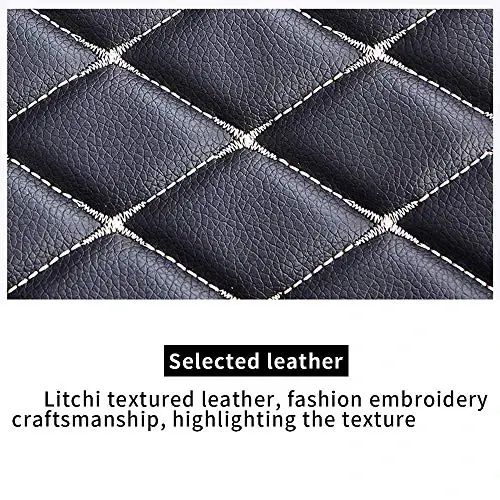 SureKit Custom Car Floor Mats for Toyota Corolla E120 E130 E140 E150 E160 2007-2017 2018 Floor Liner Waterproof Anti-Skid Luxury Leather Full Coverage Liner Front ＆ Rear Mat/Set (Beige) - 6