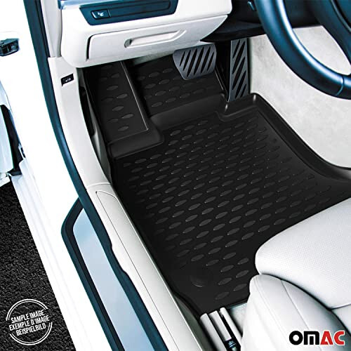 Toyota Land Cruiser Prado 2003-2009 İçin OMAC Zemin Paspasları Tüm Hava Koşullarına Uygun 3D Özel Kesim Kauçuk Paspas Su Geçirmez Kokusuz TPE Zemin Astarları Lazerle Ölçülmüş Kaymaz (Siyah) - 2