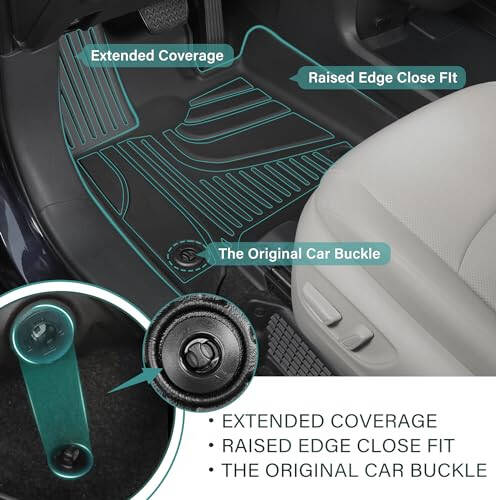 Floor Mats & Cargo Liner Compatible with Toyota Sienna 2021-2024 (Only for 7 Seat Without Spare Tire) TPE All Weather Custom Fit Floor Liner for Sienna 1st, 2nd and 3rd Row and Trunk - 2