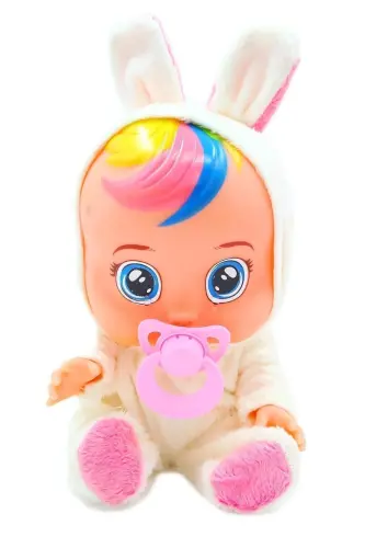 Toys Blue White And Pink Color Crying And Talking Flesh Baby-White - 4