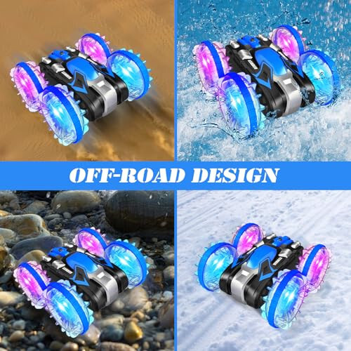 Toys for 5-12 Year Old Boys Amphibious RC Car for Kids 2.4 GHz Remote Control Boat Waterproof RC Monster Truck Stunt Car 4WD Remote Control Vehicle Boys Girls Gifts All Terrain Water Beach Pool Toy - 12