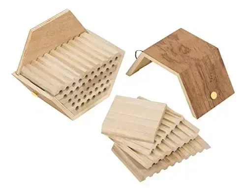 Toysmith Beetle & Bee Solitary Bee Habitat - DIY Kids Art Craft Outdoor Bee Kit, Educational Kit for Kids, No Hardware/No Glue Required, 13 Wooden Pieces, FSC Certified, Intended for Age 8+ - 4