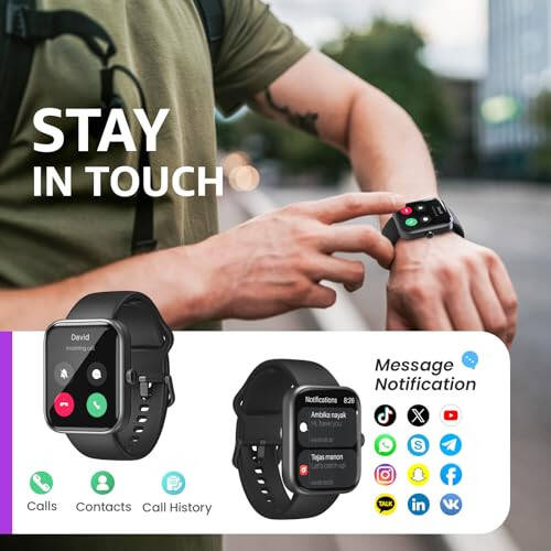 TOZO 2024 New Upgraded Smart Watch for Men Women for iPhone & Android, 1.83