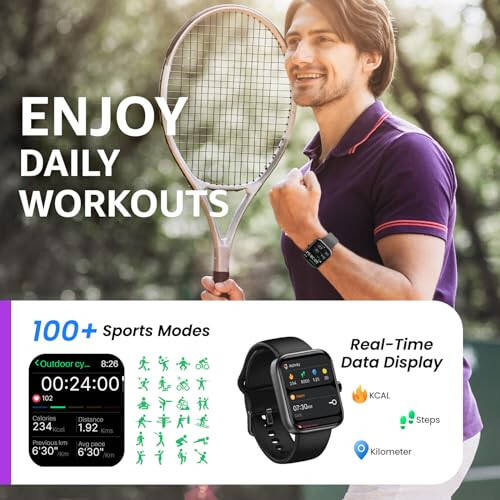 TOZO 2024 New Upgraded Smart Watch for Men Women for iPhone ＆ Android, 1.83