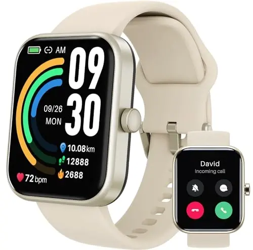 TOZO 2025 iPhone&Android uchun erkaklar va ayollar uchun yangi yangilangan aqlli soat, 1,83