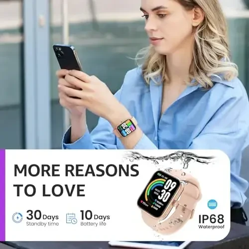 TOZO 2025 iPhone&Android uchun erkaklar va ayollar uchun yangilangan aqlli soat, 1,83