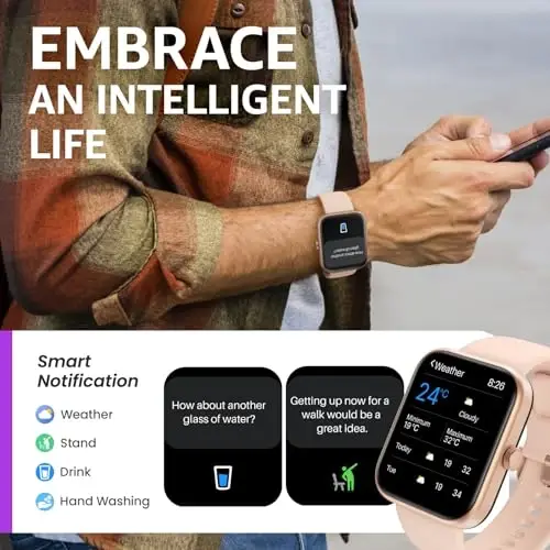 TOZO 2025 iPhone&Android uchun erkaklar va ayollar uchun yangilangan aqlli soat, 1,83