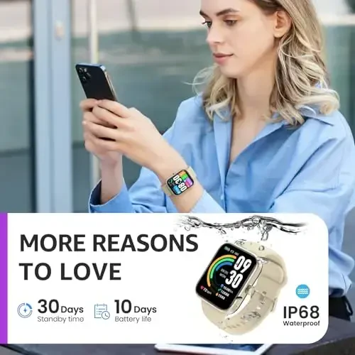 TOZO 2025 New Upgraded Smart Watch for Men Women for iPhone&Android, 1.83