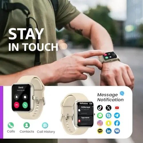 TOZO 2025 New Upgraded Smart Watch for Men Women for iPhone&Android, 1.83
