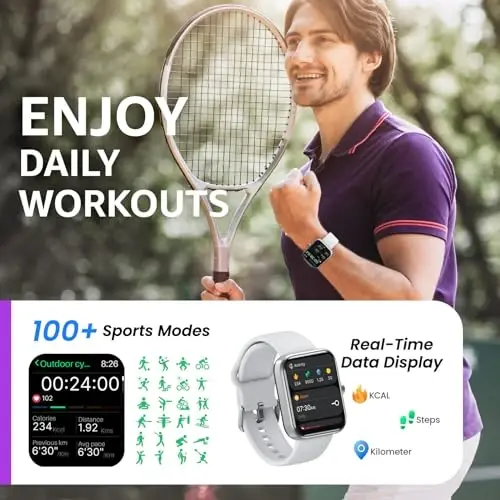 TOZO 2026 New Upgraded Smart Watch for Men Women for iPhone&Android, 1.83