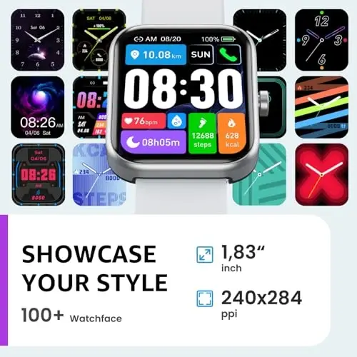 TOZO 2026 New Upgraded Smart Watch for Men Women for iPhone&Android, 1.83