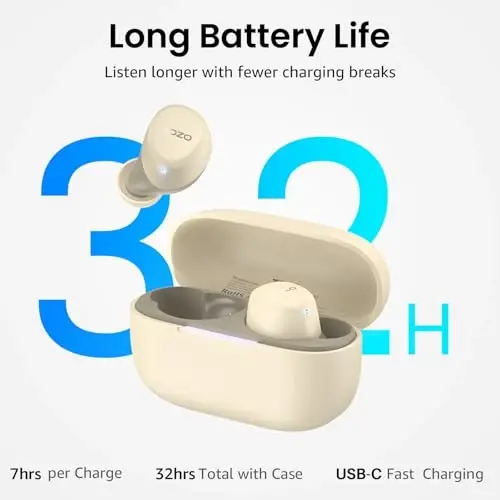 TOZO A1 Wireless Earbuds Bluetooth 5.3 Light Weight in Ear IPX5 Waterproof Headphones 2 Mic for AI Calls, Immersive Premium Sound Bass Headset with Charging Case, 32 Presets EQ Customization via App - 4