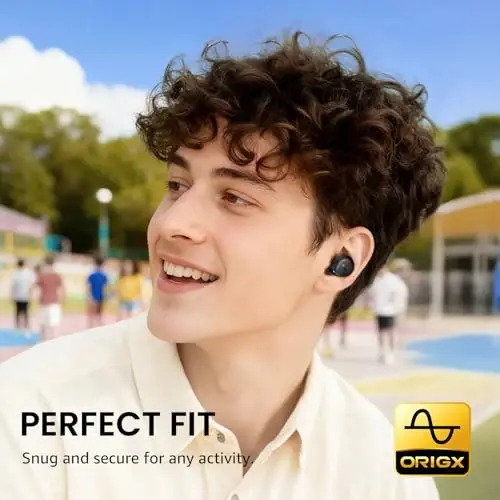 TOZO A1 Wireless Earbuds Bluetooth 5.3 Light Weight in Ear IPX5 Waterproof Headphones 2 Mic for AI Calls, Immersive Premium Sound Bass Headset with Charging Case, 32 Presets EQ Customization via App 