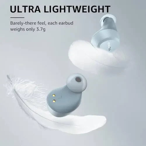 TOZO A1 Wireless Earbuds Bluetooth 5.3 Light Weight in Ear IPX5 Waterproof Headphones 2 Mic for AI Calls, Immersive Premium Sound Bass Headset with Charging Case, 32 Presets EQ Customization via App - 1