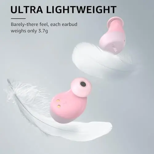 TOZO A1 Wireless Earbuds Bluetooth 5.3 Light Weight in Ear IPX5 Waterproof Headphones 2 Mic for AI Calls, Immersive Premium Sound Bass Headset with Charging Case, 32 Presets EQ Customization via App 