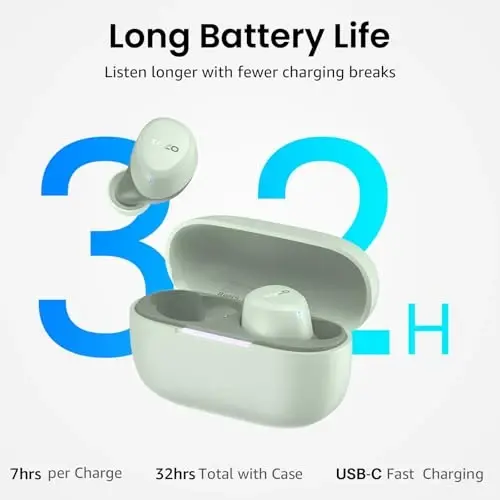 TOZO A1 Mini Wireless Earbuds Bluetooth 5.3 in Ear Light-Weight Headphones Built-in Microphone, IPX5 Waterproof, Immersive Premium Sound Long Distance Connection Headset with Charging Case, Green - 4