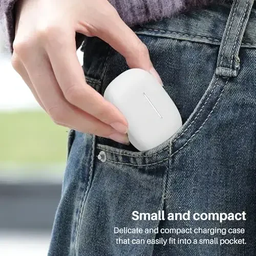 TOZO A1 Simsiz Quloqchinlar Bluetooth 5.3 Yengil vaznli quloq ichiga IPX5 suv o'tkazmaydigan naushniklar AI qo'ng'iroqlari uchun 2 ta mikrofon, cho'mdiruvchi Premium Sound Bass гарнитураси zaryadlash qutisi bilan, ilova orqali 32 ta EQ sozlamalari - 4