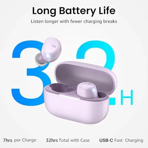TOZO A1 Wireless Earbuds Bluetooth 5.3 Light Weight in Ear IPX5 Waterproof Headphones 2 Mic for AI Calls, Immersive Premium Sound Bass Headset with Charging Case, 32 Presets EQ Customization via App - 5
