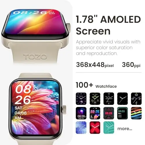 TOZO AMOLED S4 Smart Watch 1.78