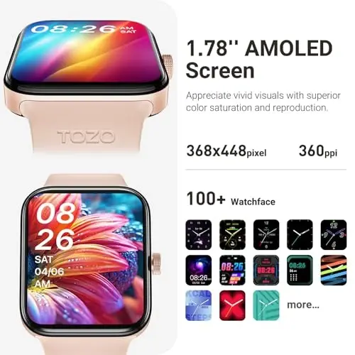 TOZO AMOLED S4 Smart Watch 1.78