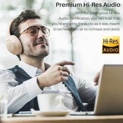 TOZO HT2 Gibrid Faol shovqinni bekor qiluvchi naushniklar, simsiz quloq ustidagi Bluetooth garniturasi, 60 soatlik musiqa, Hi-Res Audio Maxsus EQ ilovasi orqali chuqur basli qulay quloqchinlar, uy ofisi uchun sayohat xaki - 6