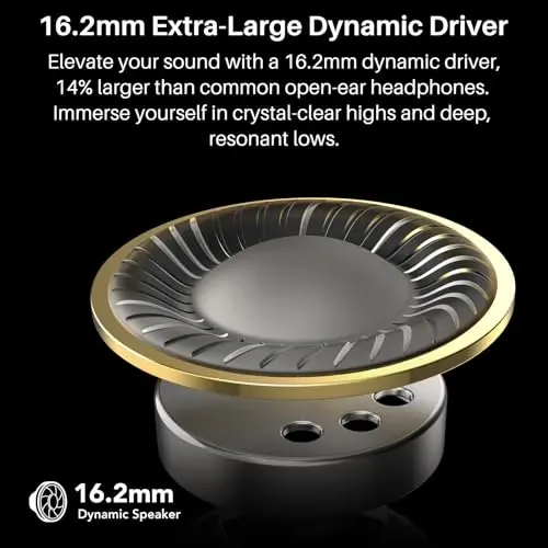 TOZO OpenEgo Open Ear Earbuds Bluetooth Headphones, 80Hrs Playtime Wireless Earbuds with Earhooks, Digital Display, 32 EQ Modes, Clear Call, Comfortable Wear, Sweat-Proof for Running Workout Black - TOZO (1)