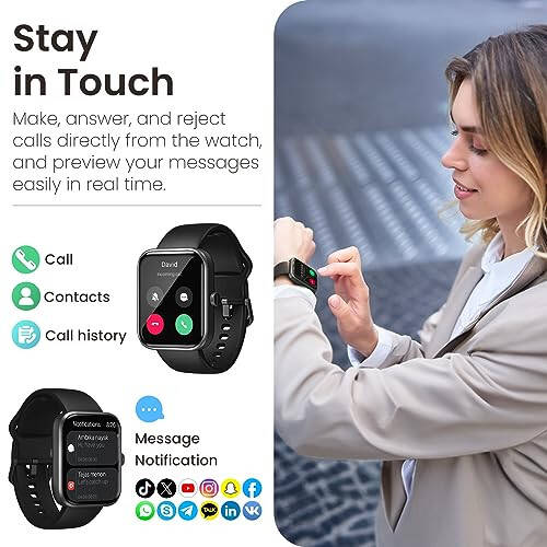 TOZO S3 Smart Watch (Answer/Make Call) Bluetooth Fitness Tracker with Heart Rate - 2