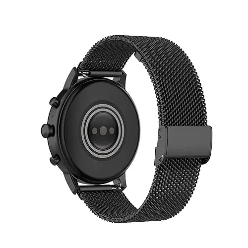 E ECSEM Metal Bands Compatible for TOZO S6/S5/S3 Women Men Stainless Steel Mesh Adjustable Watch Strap Replacement Wristband for TOZO S6 S5 S3 Smart Watch Accessories 