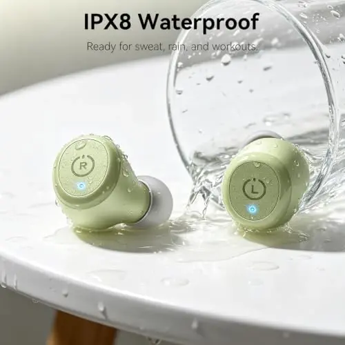TOZO T10 Bluetooth 5.3 Wireless Earbuds, Deep Bass Stereo, 55H Playtime, App EQ Customization, Wireless Charging Case, IPX8 Waterproof, Ergonomic Fit for in-Ear Headphones - 4