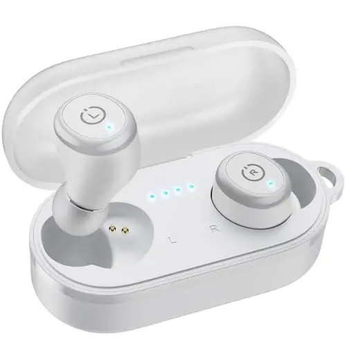 TOZO T10 (Ergonomik Nashr) Simsiz Quloqchinlar Bluetooth 5.3, Ilova Orqali Sozlashtiriladigan EQ, Ergonomik Dizayn, 55 soat Davom Etish Vaqti, Simsiz Zaryadlash Qutisi, IPX8 Su o'tkazmaydigan Quloq ichidagi Quloqchin, 2024-yilgi Yangi Nashr - TOZO