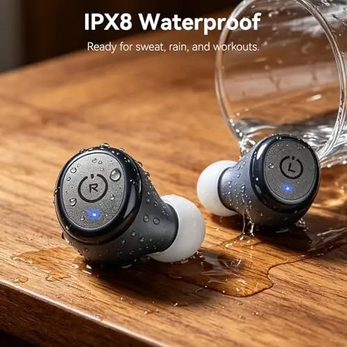 TOZO T10 (Ergonomik Nashr) Simsiz Quloqchinlar, Bluetooth 5.3, Ilova orqali Sozlashtirilgan EQ, Ergonomik Dizayn, 55 soat o'ynash vaqti, Simsiz Zaryadlash Korpusi, IPX8 Su o'tkazmaydigan Quloq ichiga Quloqchin, 2024 Yilgi Yangi Nashr - 4